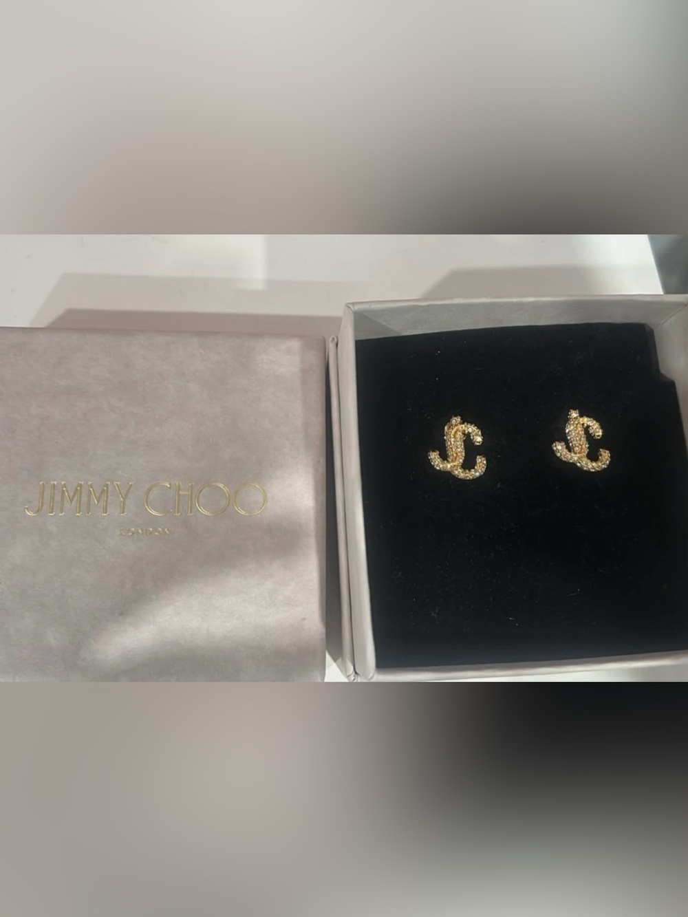 Jimmy Choo Gold Crystal earrings